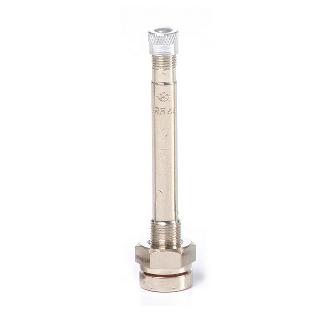 TR 544 Nickel Plated Metric Truck Valve 2.86 in. (9.7 mm Valve Hole)
