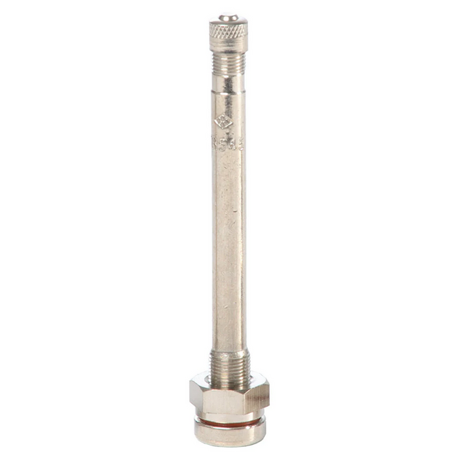 TR 545 Nickel Plated Metric Truck Valve 3.50 in. (9.7 mm Valve Hole)