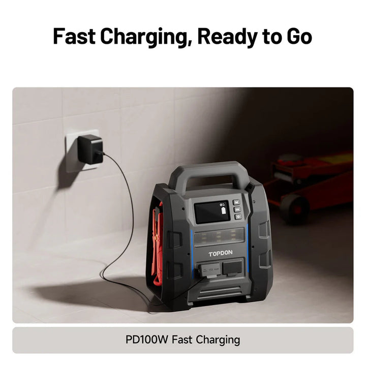 Topdon V4500 PLUS - 2-in-1 4500 Peak Amp Jump Starter & Battery/System Tester vampa.net