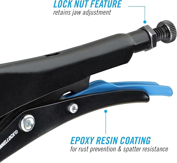 Channellock 102-7 7” Curved Jaw Locking Pliers w/Cutter, Epoxy Resin Coating, Forged Steel, Curved Jaw Offers Advanced Control, Providing Additional Contact Points on Multiple Fastener Types vampa.net