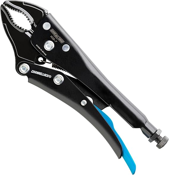 Channellock 102-7 7” Curved Jaw Locking Pliers w/Cutter, Epoxy Resin Coating, Forged Steel, Curved Jaw Offers Advanced Control, Providing Additional Contact Points on Multiple Fastener Types vampa.net