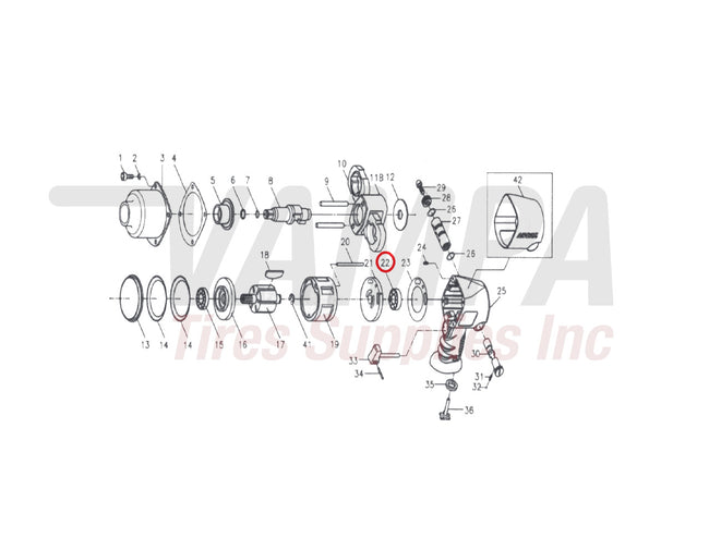 AirCat 00-2305D Replacement Ball Bearing For ARC-1460XL