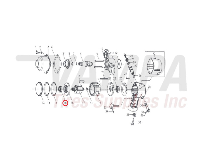 AirCat 00-2317D Replacement Front Ball Bearing For ARC-1460XL vampa.net