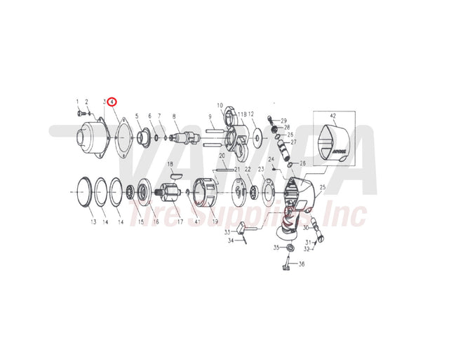 AirCat 303R-019B Replacement Gasket For ARC-1460XL