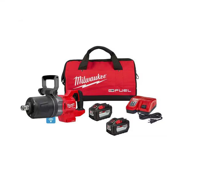 Milwaukee's 2868-22HD 1 in. Fuel M18 D Handle One-Key High Torque Impact Kit With 2 Batteries & Charger vampa.net