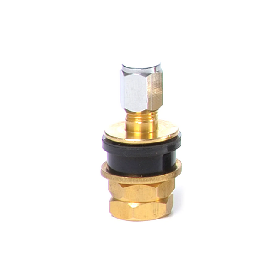 Exactra EX-JF-944B Brass Tubeless Tractor Front Wheel Valve 9/16 in. Low Profile
