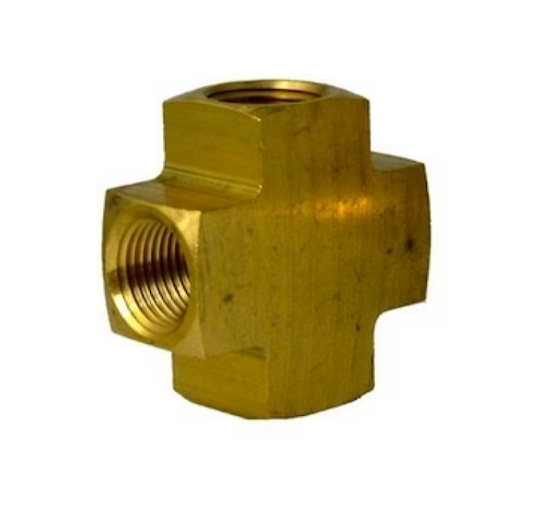 Midland 28-042 Solid Brass Female Cross 1/4 in. NPT vampa.net