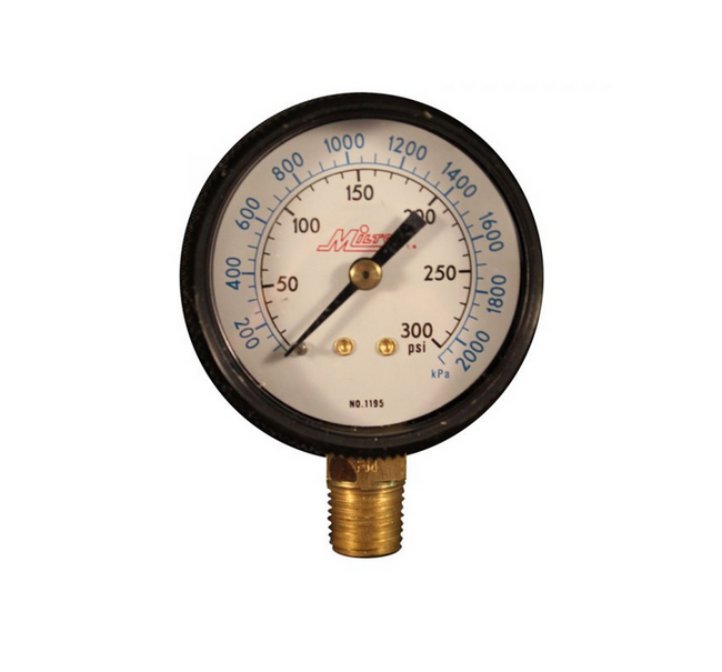 Milton 1195 Pressure Gauge Bottom Mount 300 Psi