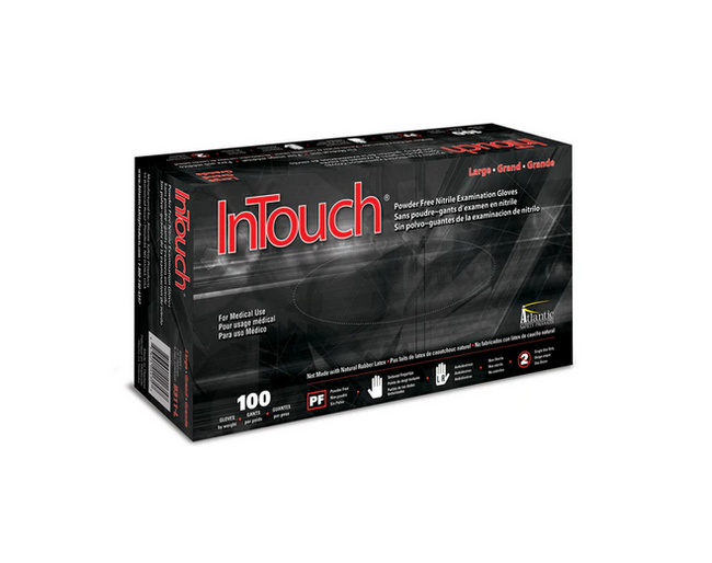 Atlantic Safety Products InTouch B311 Nitrile Black Gloves Large