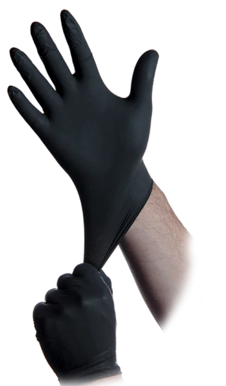 Atlantic Safety Products InTouch B311 Nitrile Black Gloves Large (Case Special)