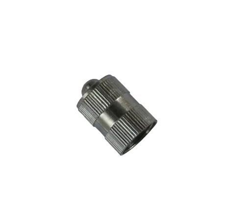 VC14 Chrome Valve Cap Ridged Top/Bottom Round Middle 50/bag vampa.net