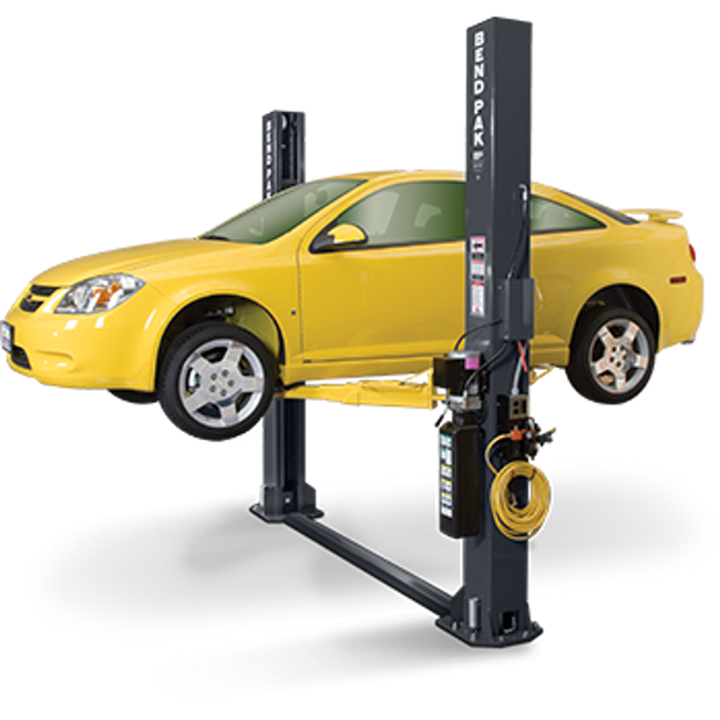 Bendpak XPR-9TF 9,000 lbs Symmetric 2 Post Lift 123.25 in. Overall Height (Floor Plate)