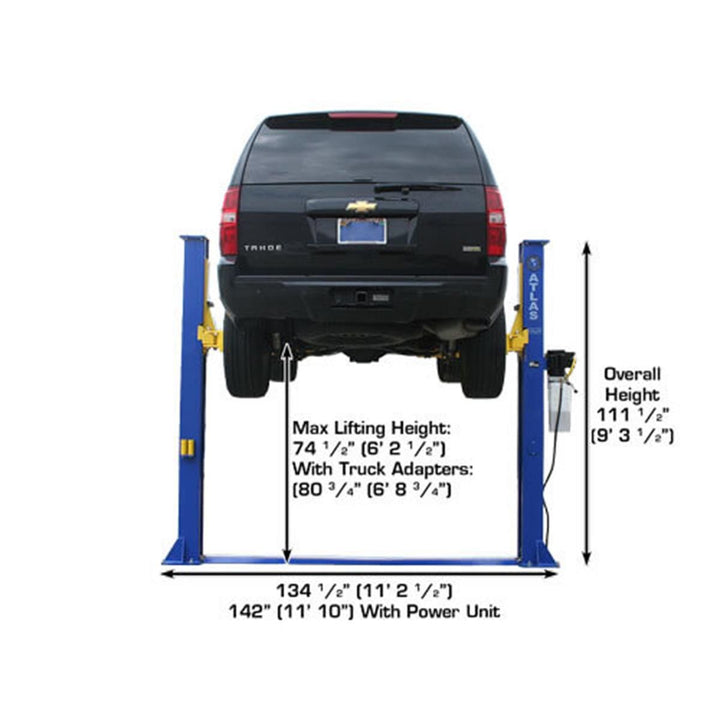 Atlas 9KBPX Baseplate 9,000 lb. Capacity 2-Post Lift vampa.net