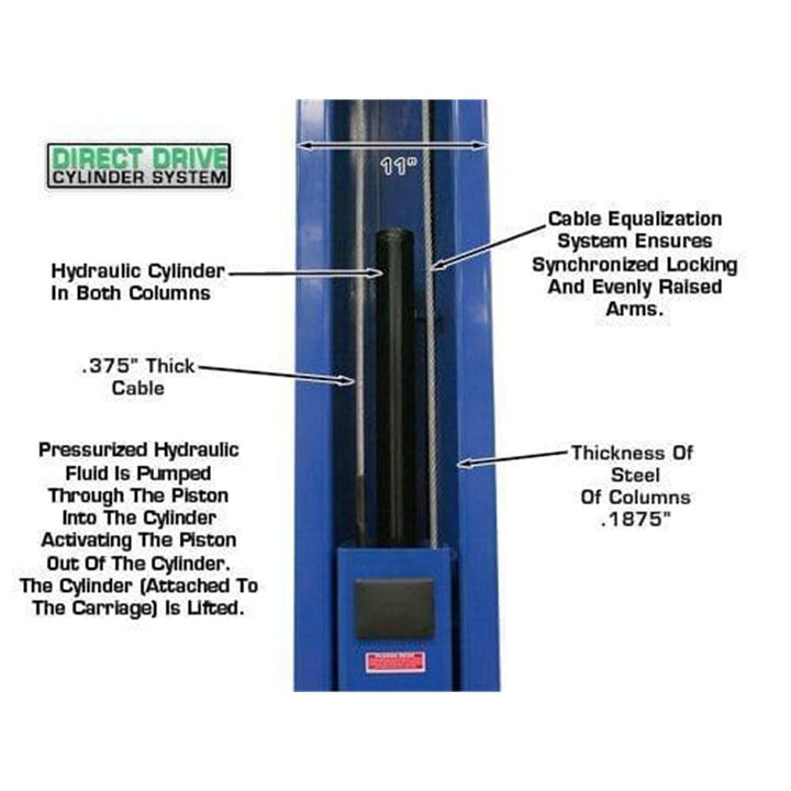 Atlas OHX10000X Commercial Grade Extra Tall 10,000 lb. Capacity 2-Post Lift vampa.net
