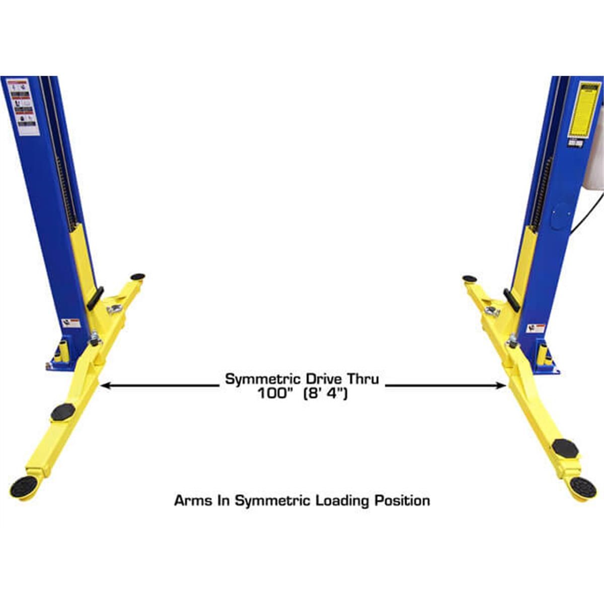 Atlas 9KOHX Overhead 9,000 lb. Capacity 2-Post Lift