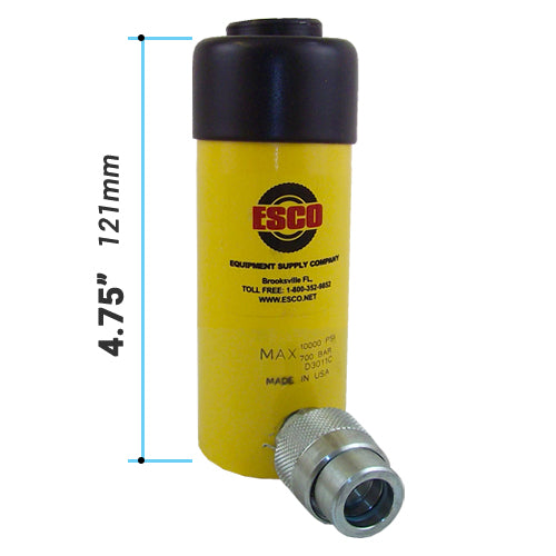 Esco 10301 10 Ton Hydraulic Cylinder 2 in. Stroke