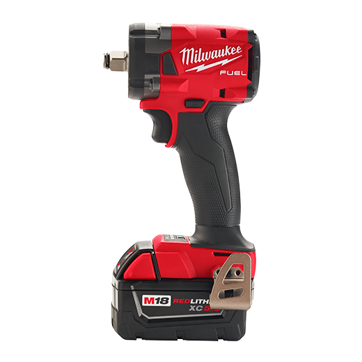 Milwaukee's 2855-22 Short Stubby 1/2 in. Fuel M18 One-Key High Torque Impact Kit With 2 Batteries & Charger