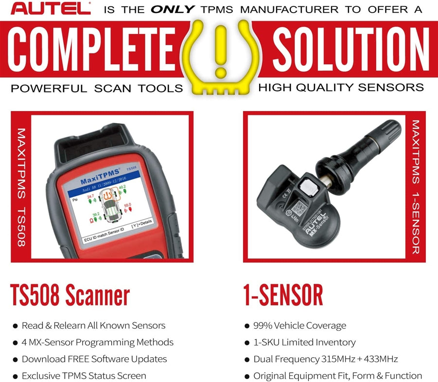 Autel MaxiTPMS TS508Wifi + 12 Sensor Bundle