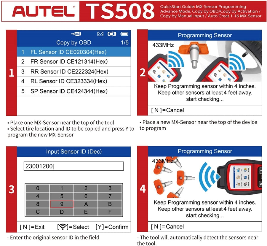 Autel MaxiTPMS TS508Wifi + 12 Sensor Bundle