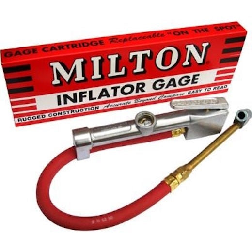 MILTON, Single-Tire Inflator Gauges, In-Line, Straight Head Bayonet MILTON, Single-Tire Inflator Gauges, In-Line, Straight Head Bayonet