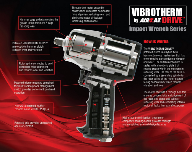 AirCat ARC-1058-VXL 1/2 in. Impact Wrench