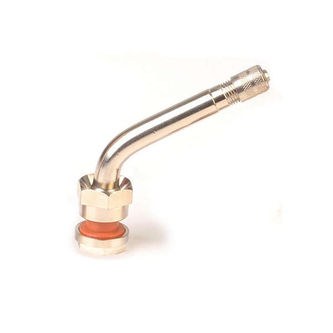 TR 554D Nickel Plated Metric Truck Valve 0.93 + 1.94 in. 60 Deg Angle (9.7 mm Valve Hole)