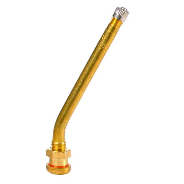 V3-20-6 Brass Metric Truck Valve 1.00 + 3.38 in. 27 Deg. Angle (9.7 mm Valve Hole)