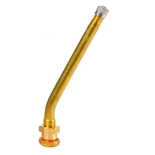 V3-20-6 Brass Metric Truck Valve 1.00 + 3.38 in. 27 Deg. Angle (9.7 mm Valve Hole) vampa.net